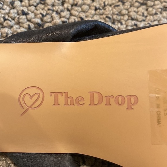 NWOT The Drop Square Toe Black Heeled Sandals Size 7.5- Amazing! - Picture 5 of 7